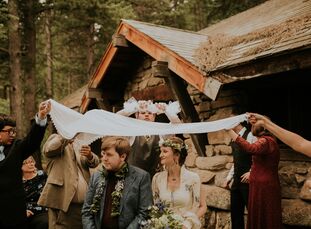 Susan and Cameron have turned DIY into a hallmark of their relationship. After blacksmithing their wedding rings together, the pair made things offici