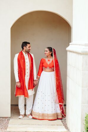 engagement dress for couple red colour Red Tulip Engagement Dress – sharon rose custom main image 1