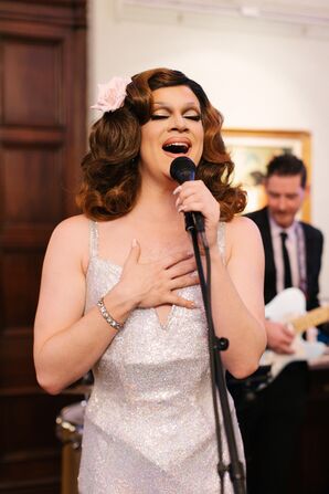 Jonnie Reinhart, A Drag Performer and Jazz Singer, Performing at Bold Los Angeles Wedding