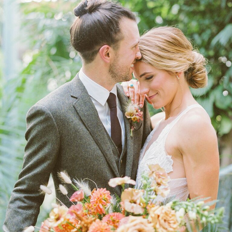 men's wedding haircut man bun with undercut