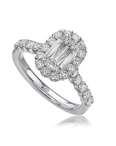 Christopher Designs Classic Emerald, Oval Cut Engagement Ring