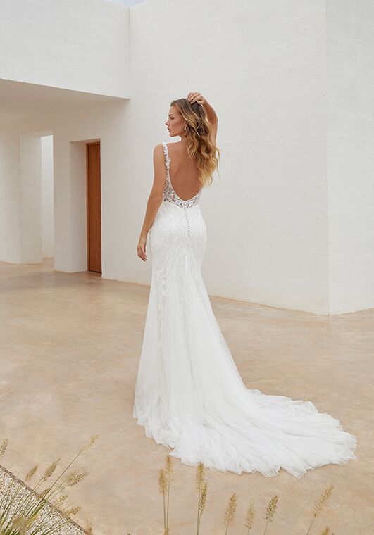 Adore by Justin Alexander Renee Fit-and-Flare Wedding Dress - 2