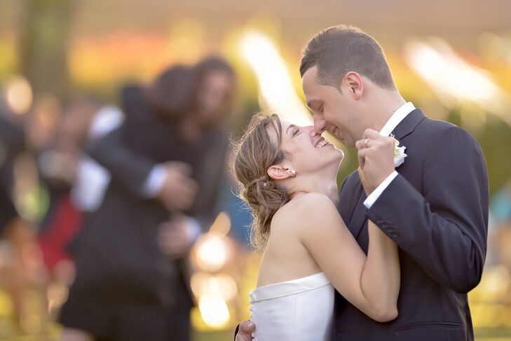 “We wanted to experience our reception as a party,” says Caterina. The couple hired a live band, Statale 66, who played ‘60s rock and roll. “Every single guest danced with us,” says Caterina.