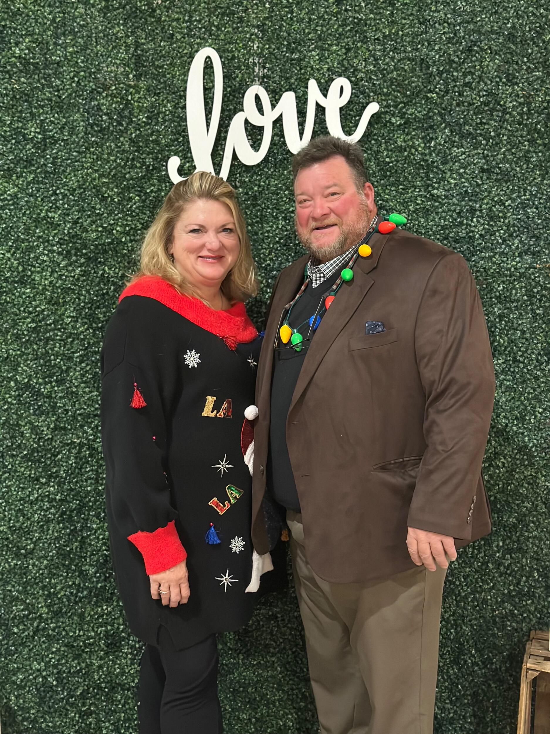Date 3. Ugly sweater theme rehearsal dinner at a family wedding. 