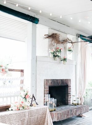Rustic Glam Fireplace Decor