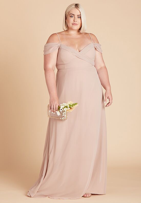 Birdy Grey Spence Convertible Dress Curve in Taupe V-Neck Bridesmaid Dress - 1