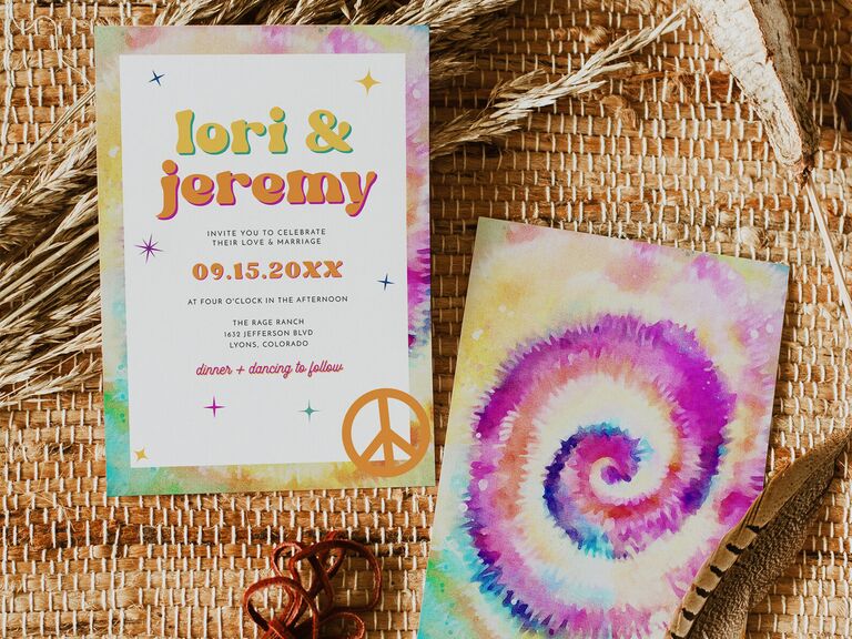 Groovy wedding invites