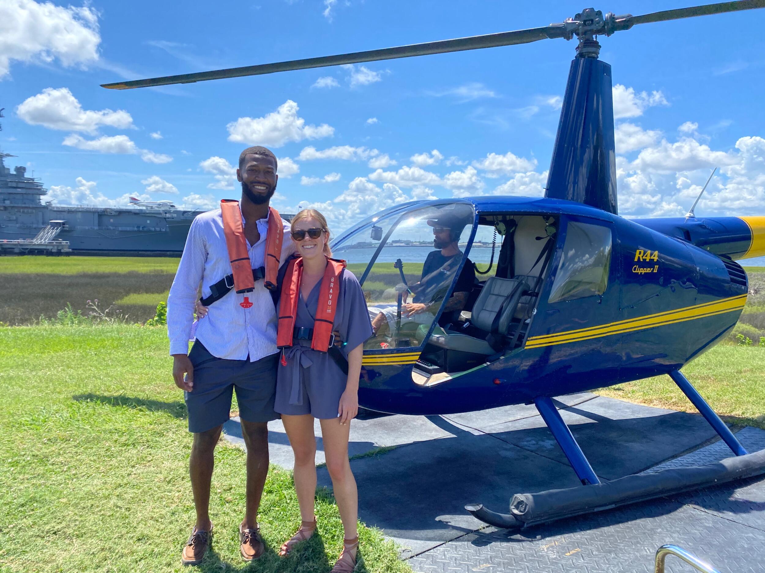 First major activity after lockdown to celebrate Gerard’s birthday- lighthouse helicopter tour in Charleston. 