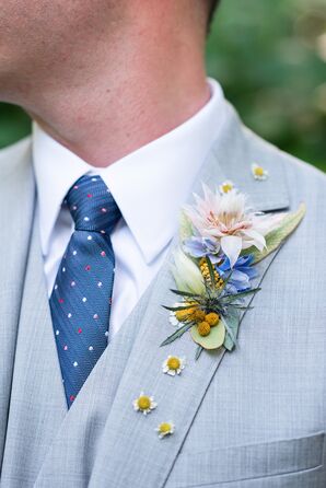 Boutonniere for Wedding at Anthony Chapel in Hot Springs, Arkansas