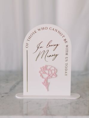 "In Loving Memory" Acrylic Sign for Deceased Family Members