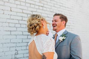 Braided Updo With Backless Dress