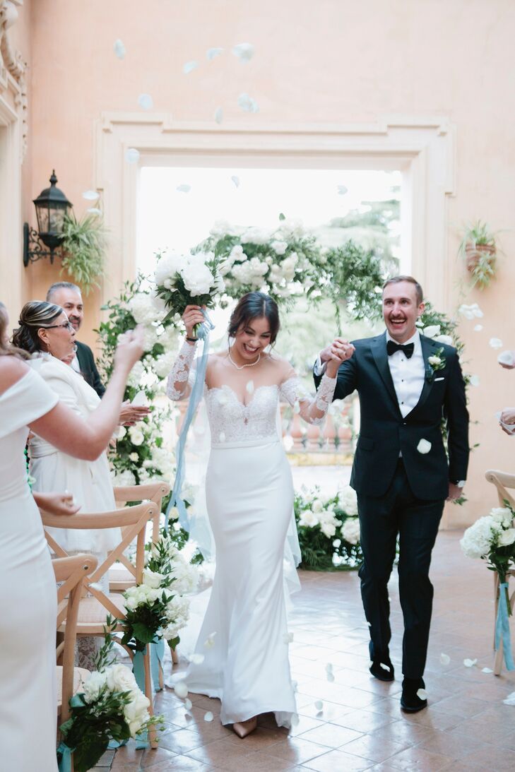 Five months before their wedding, Rubie	Flores and Ryan Olivarez decided to turn their family trip to Rome into a destination wedding at the elegant V