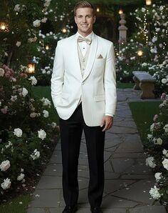 BLACKTIE BRENTWOOD Ivory Wedding Tuxedo Ivory Tuxedo
