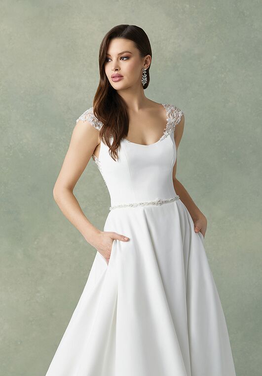 Justin Alexander Francesca A-Line Wedding Dress - 2