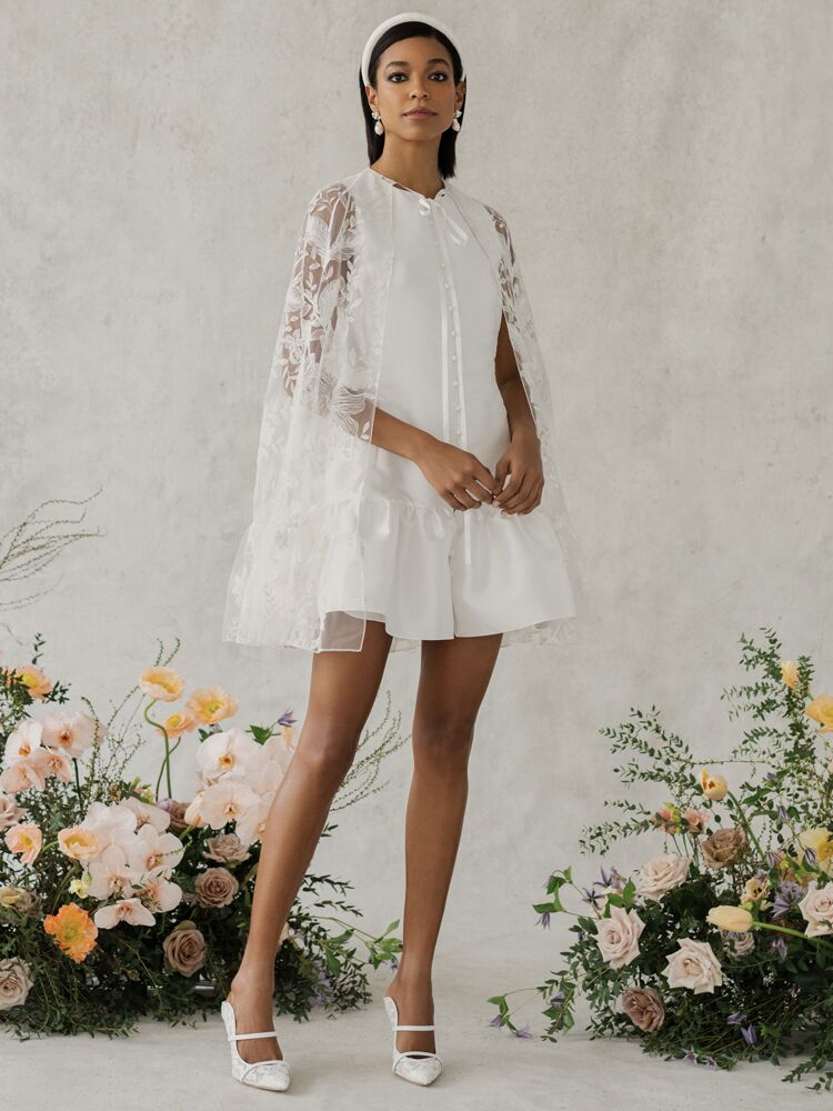Alexandra Grecco Poppy floral lace cape