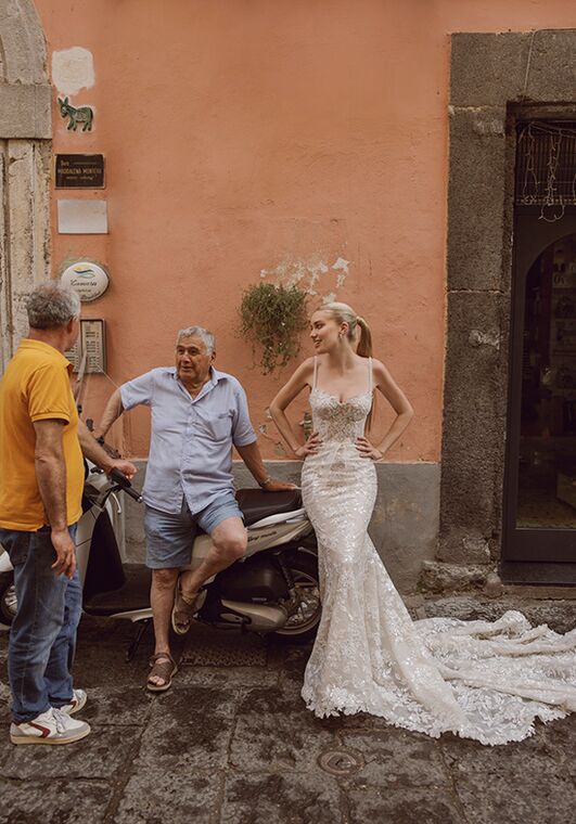 Amalfi Passion collection by Ricca Sposa Luliano 24-006 Fit-and-Flare Wedding Dress - 3