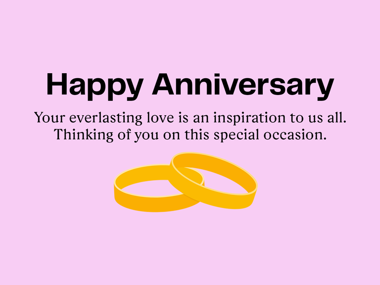 Happy Anniversary không tính tiền image with 50-year anniversary quote and golden rings