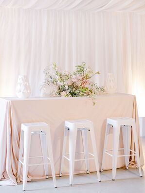 White Metal Bar Stools