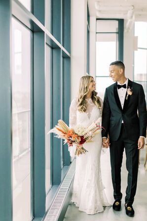 Wedding-Day Couple Portraits at Wave Resort in Long Branch, New Jersey