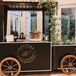 Vintage Champagne Cart with Drinks and Greenery