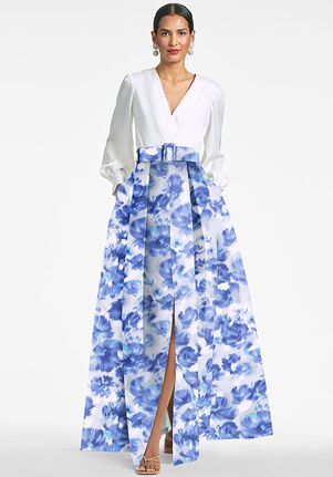 Sachin & Babi Zoe Gown - Off White/Azure Watercolor Blue Mother Of The Bride Dress