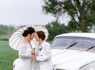 Magda and Edna have been partners for 38 years and celebrated their lasting love with a classic wedding at The Vista at Applewood Golf Course in Golde
