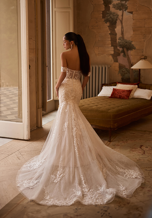 Moonlight Collection J6981 Mermaid and Trumpet Wedding Dress - 2