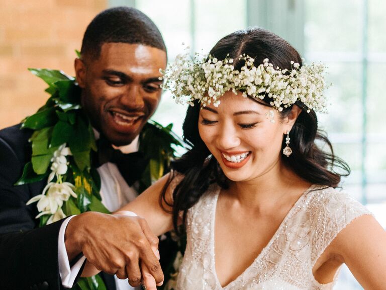 Bohemian Baby's Breath Flower Crown - bridal crowns