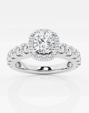 Grown Brilliance Cushion Cut Engagement Ring