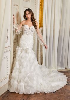 Val Stefani Rose Mermaid Wedding Dress