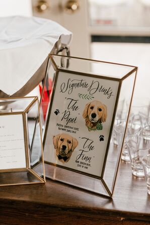 Pet Illustrated Bar Menu for Wedding in Western Michigan
