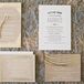 White and Kraft Paper Wedding Invitations