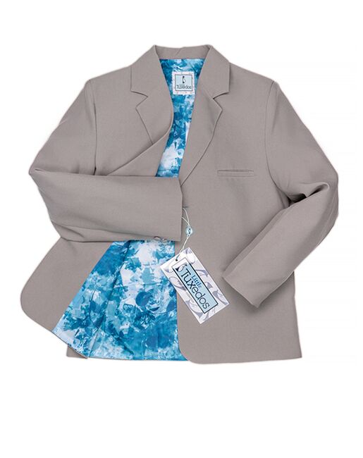Little Tuxedos "Mason" Kids Medium Grey Suit (5-Piece Set) Flower Girl Dress and Ring Bearer Outfit - 2