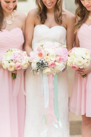 Pink and White Bridal Bouquet