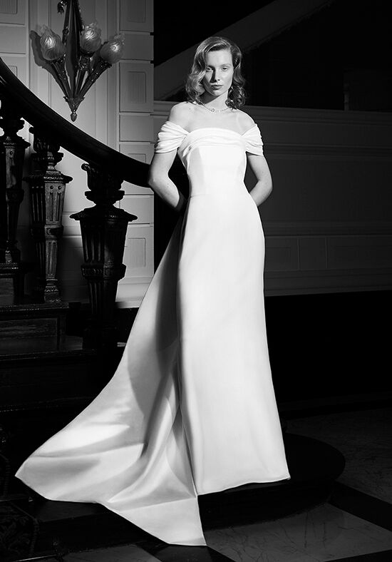 Viktor&Rolf Mariage GRAPHIC DRAPED COLUMN Sheath Wedding Dress - 1