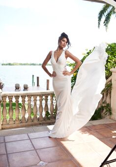 Essense of Australia D3544 Column Wedding Dress