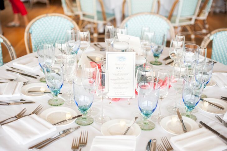 Blue Reception Glassware
