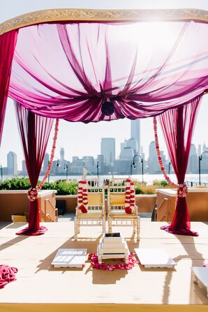 Glam Waterfront Ceremony Mandap