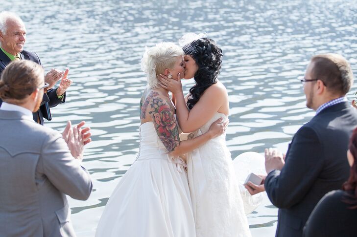 Romantic Kiss Overlooking Vermillion Lakes