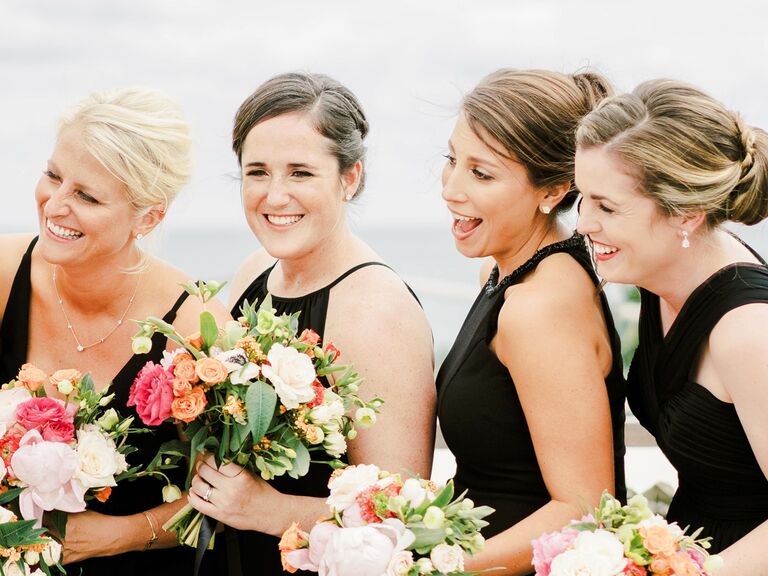 Bridesmaid updos twisted bun