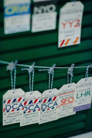 DIY Vintage Baggage Tag Escort Cards
