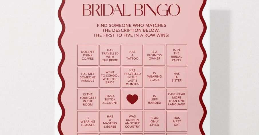 What type of paper should you print bridal shower games on?