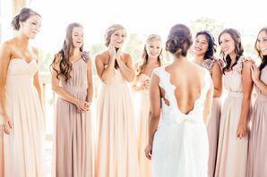 Bridesmaids in Blush, Taupe and Cameo