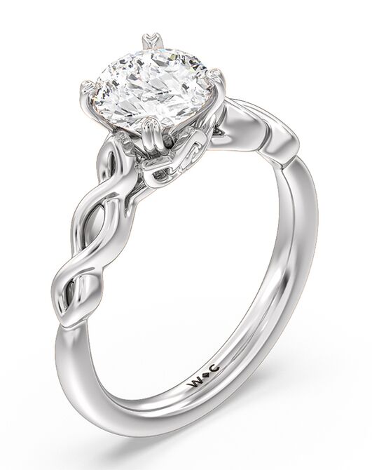 With Clarity Vintage Cushion, Round, Oval Cut Engagement Ring - 2