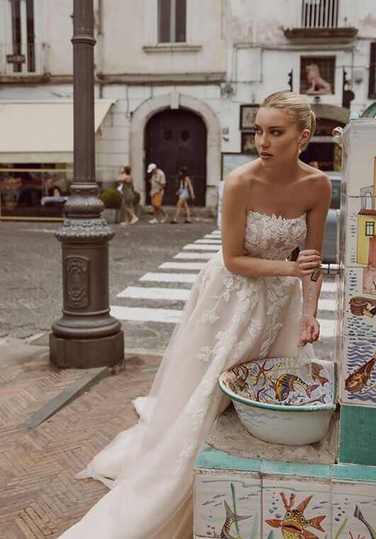 Amalfi Passion collection by Ricca Sposa Diana 24-032 A-Line Wedding Dress - 2