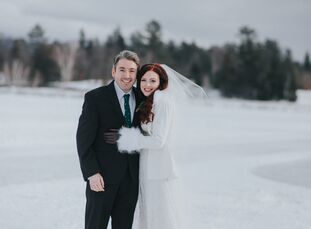 “Tom and I are the rare people who actually like snow—a lot,” Cait Rohan (30 and a digital editor) says of her and Tom Kelly (30 and a banker). “Consi