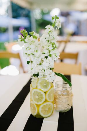 Lemon and Mason Jar Centerpieces