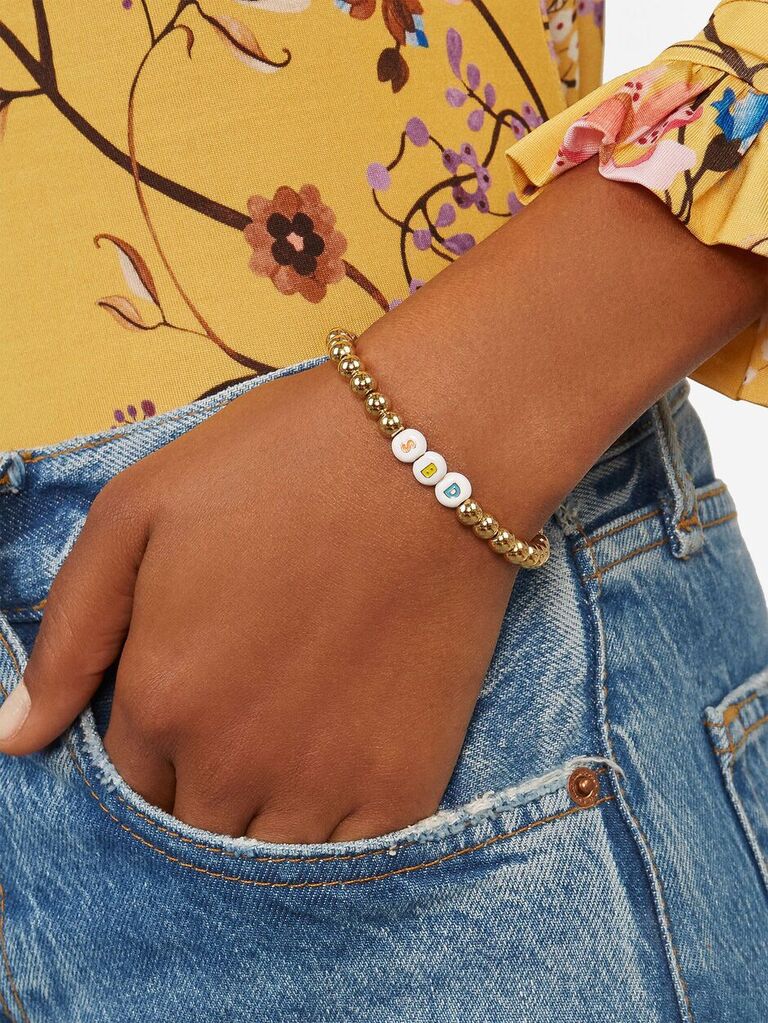 personalized friendship bracelet for thoughtful bachelorette gift idea 