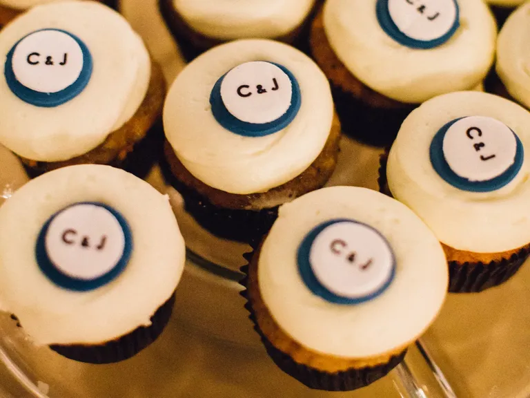 Monogrammed Wedding Cupcakes