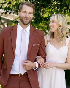 BLACKTIE METRO Rust Wedding Suit Orange Tuxedo